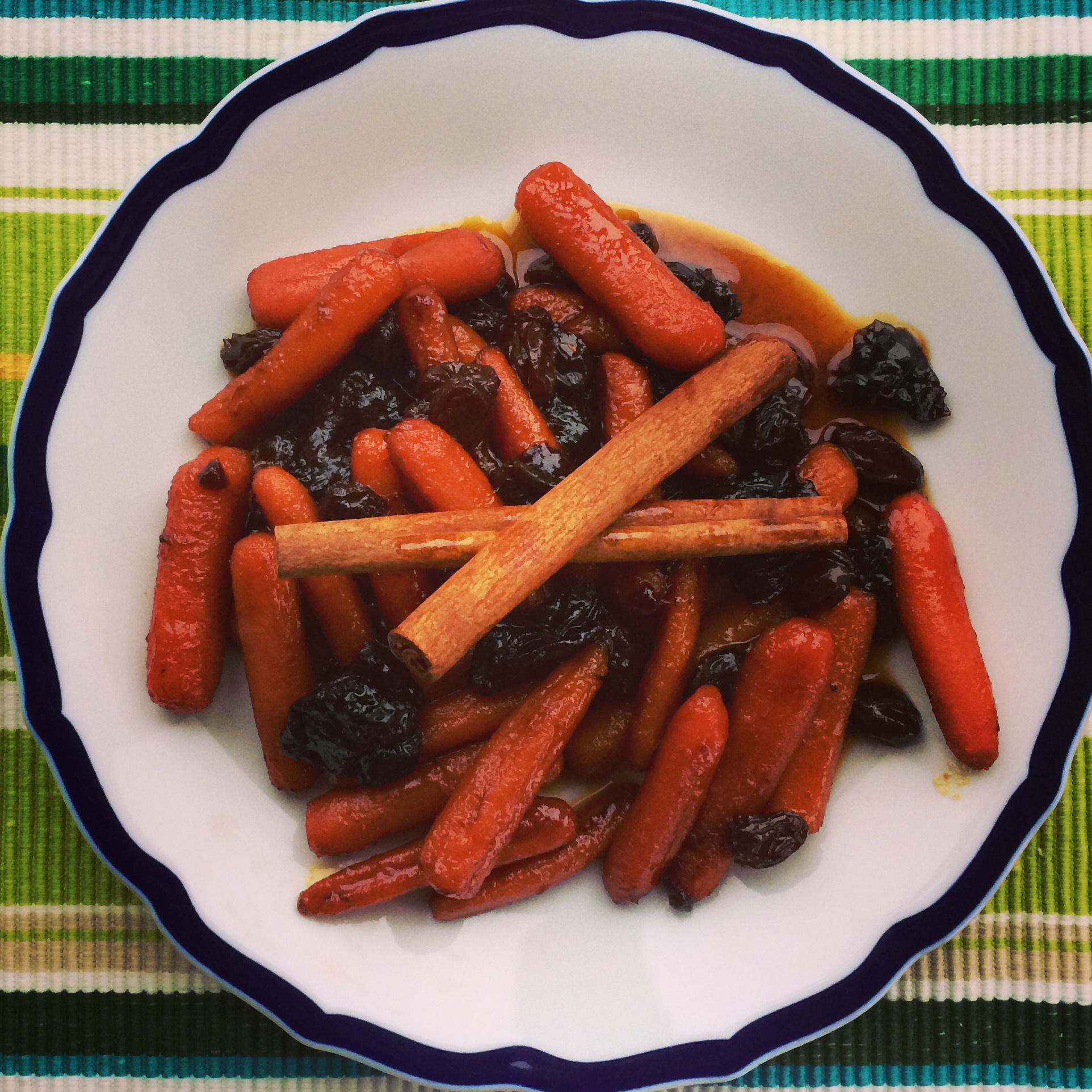 Carrots Tzimmes with Raisins and Prunes