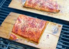 Cedar smoked salmon , one of our favorite methods to cook salmon.